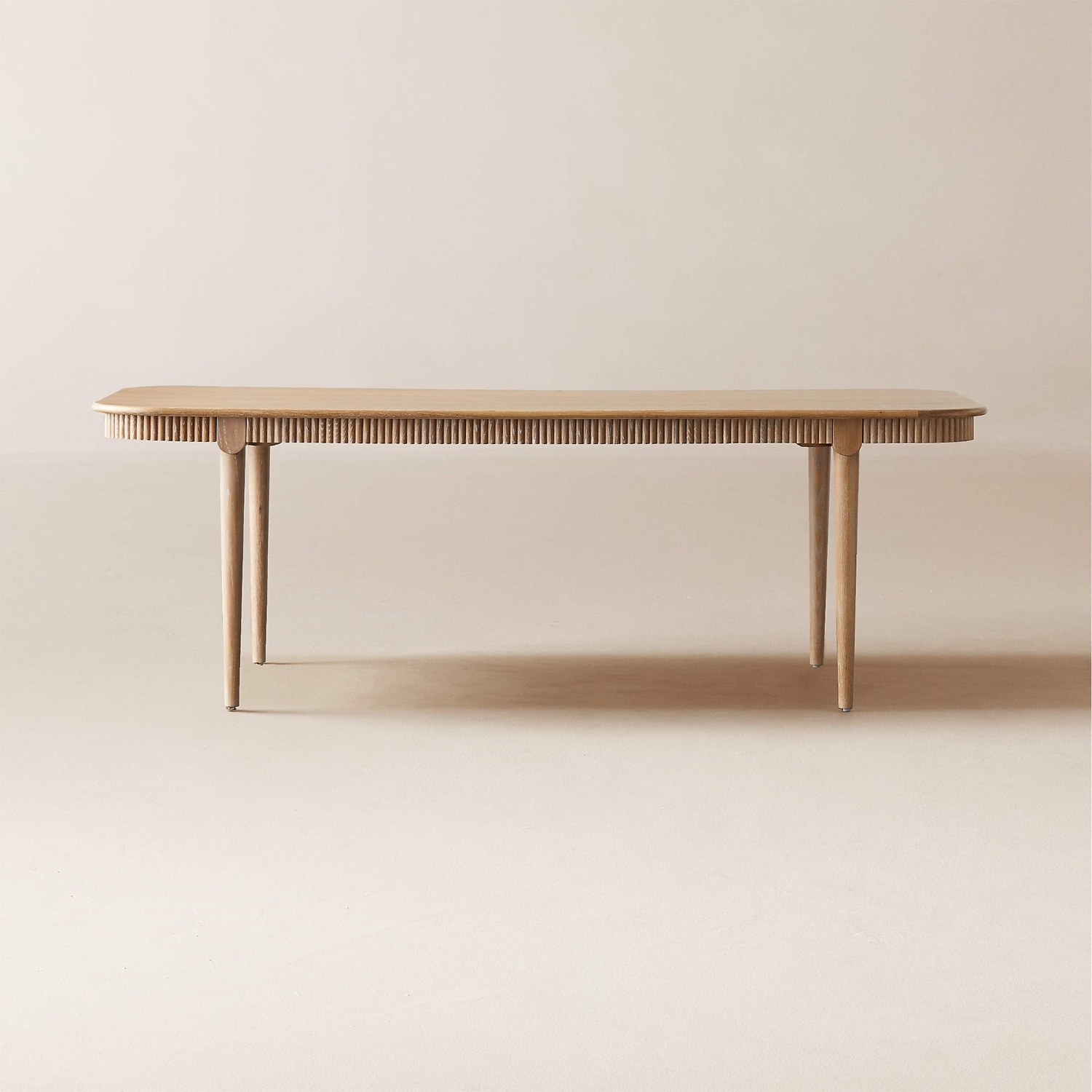 CB2 Providence 90" Rectangular Cerused Oak Wood Dining Table - image-4