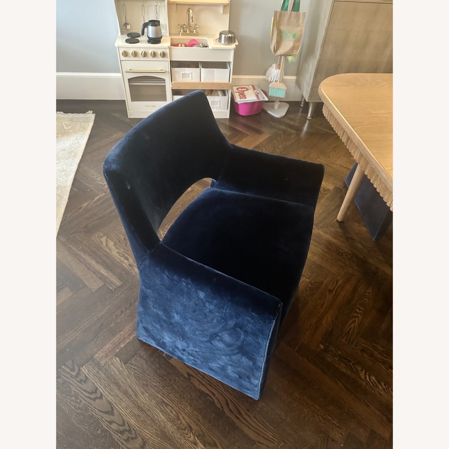 CB2 Foley Mink Velvet Dining Armchairs - Set of 6 - image-2