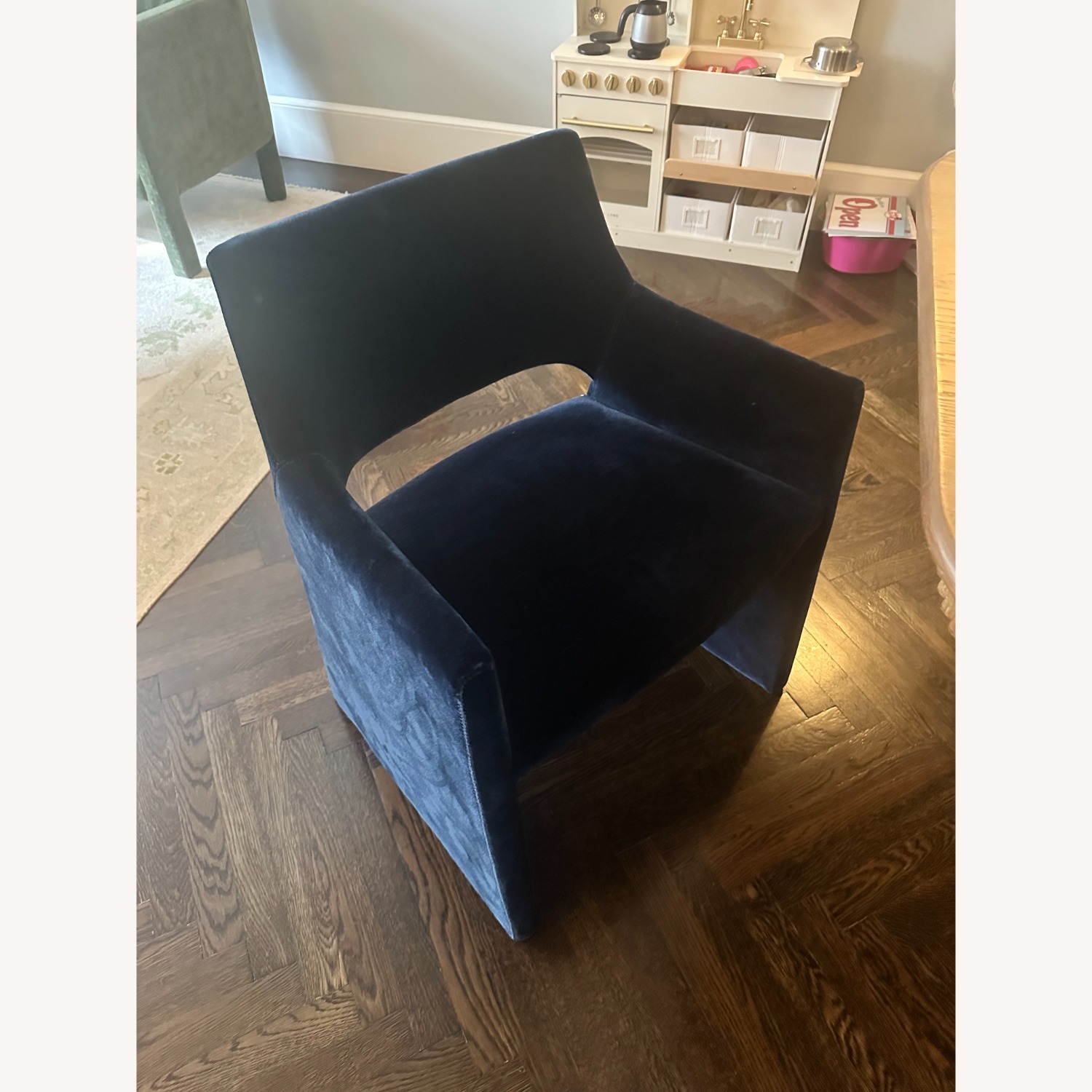 CB2 Foley Mink Velvet Dining Armchairs - Set of 6 - image-1