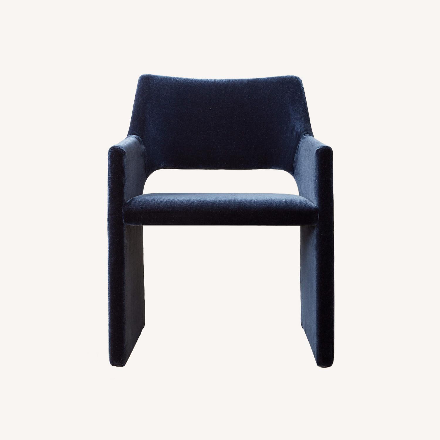 CB2 Foley Mink Velvet Dining Armchairs - Set of 6 - image-0