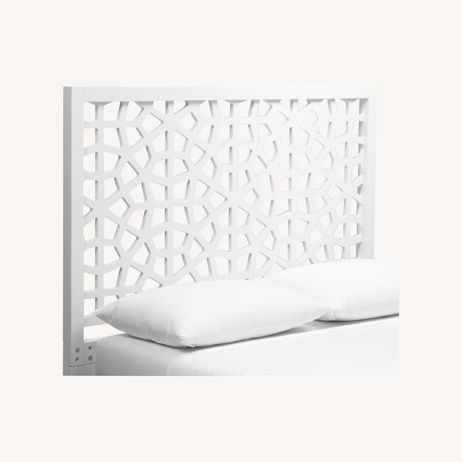 West Elm Queen Bed Frame w/ Morocco Headboard - image-0
