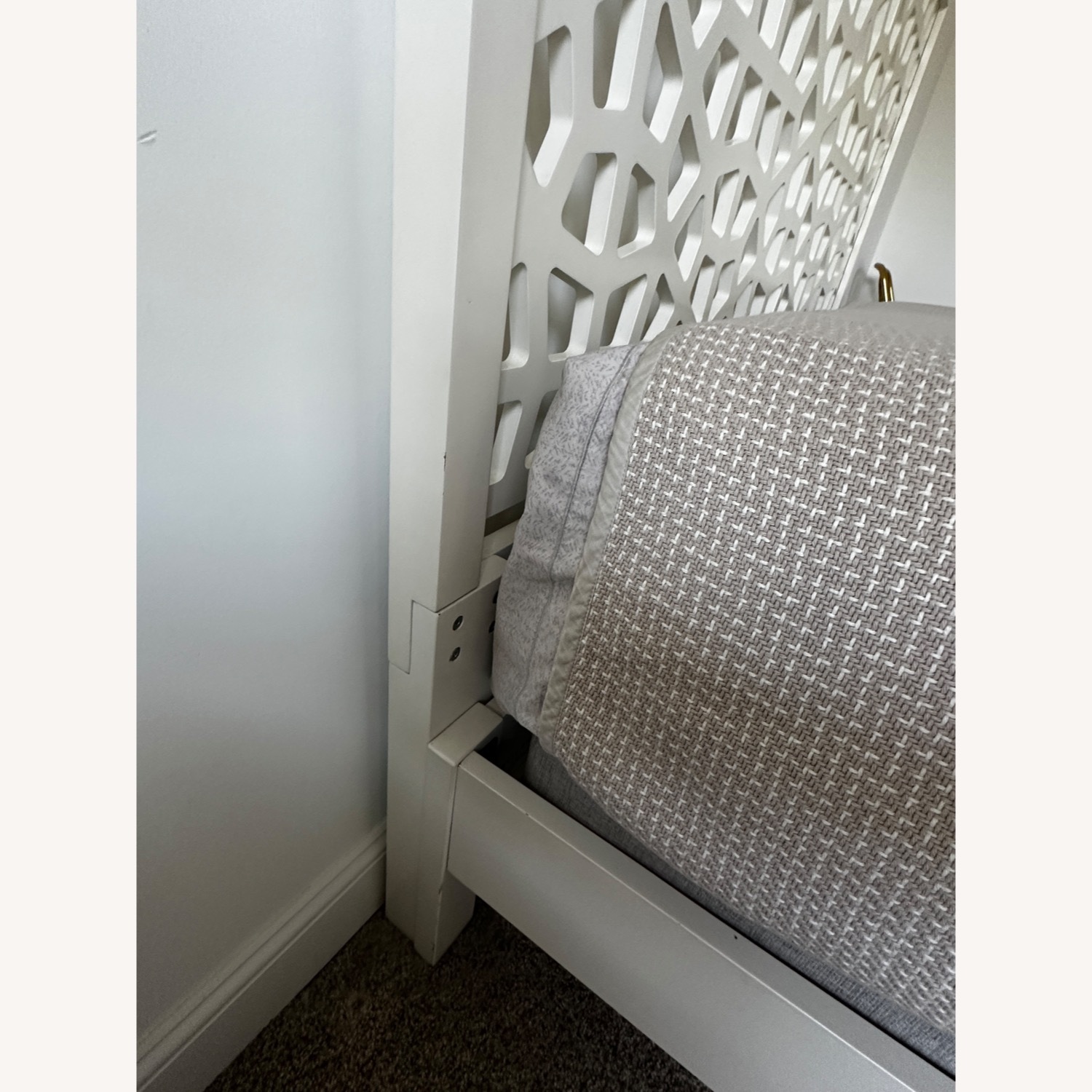 West Elm Queen Bed Frame w/ Morocco Headboard - image-5