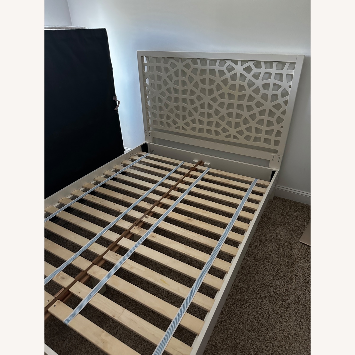 West Elm Queen Bed Frame w/ Morocco Headboard - image-3