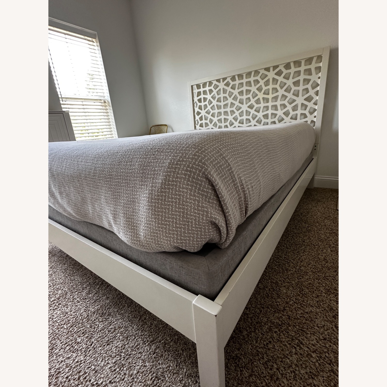 West Elm Queen Bed Frame w/ Morocco Headboard - image-4