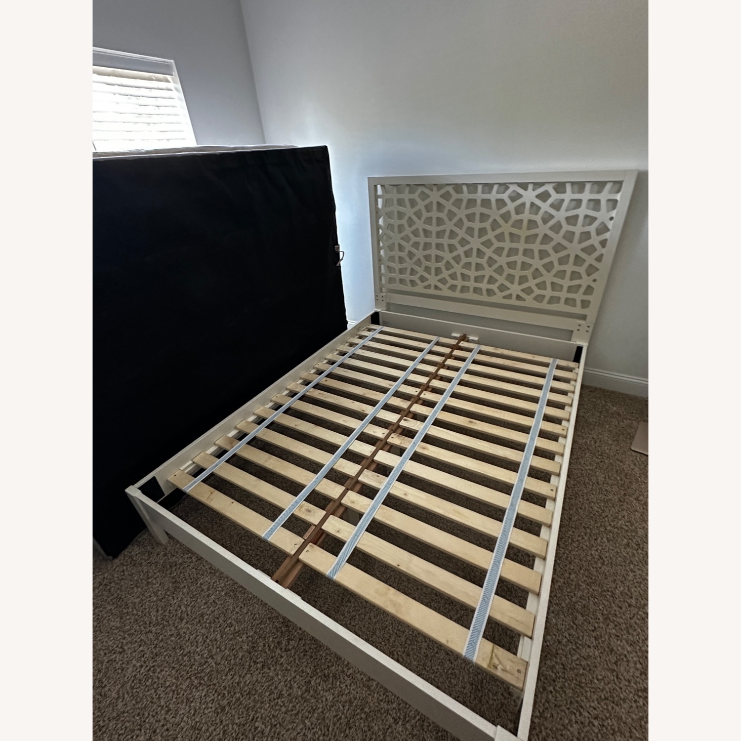 West Elm Queen Bed Frame w/ Morocco Headboard - image-2