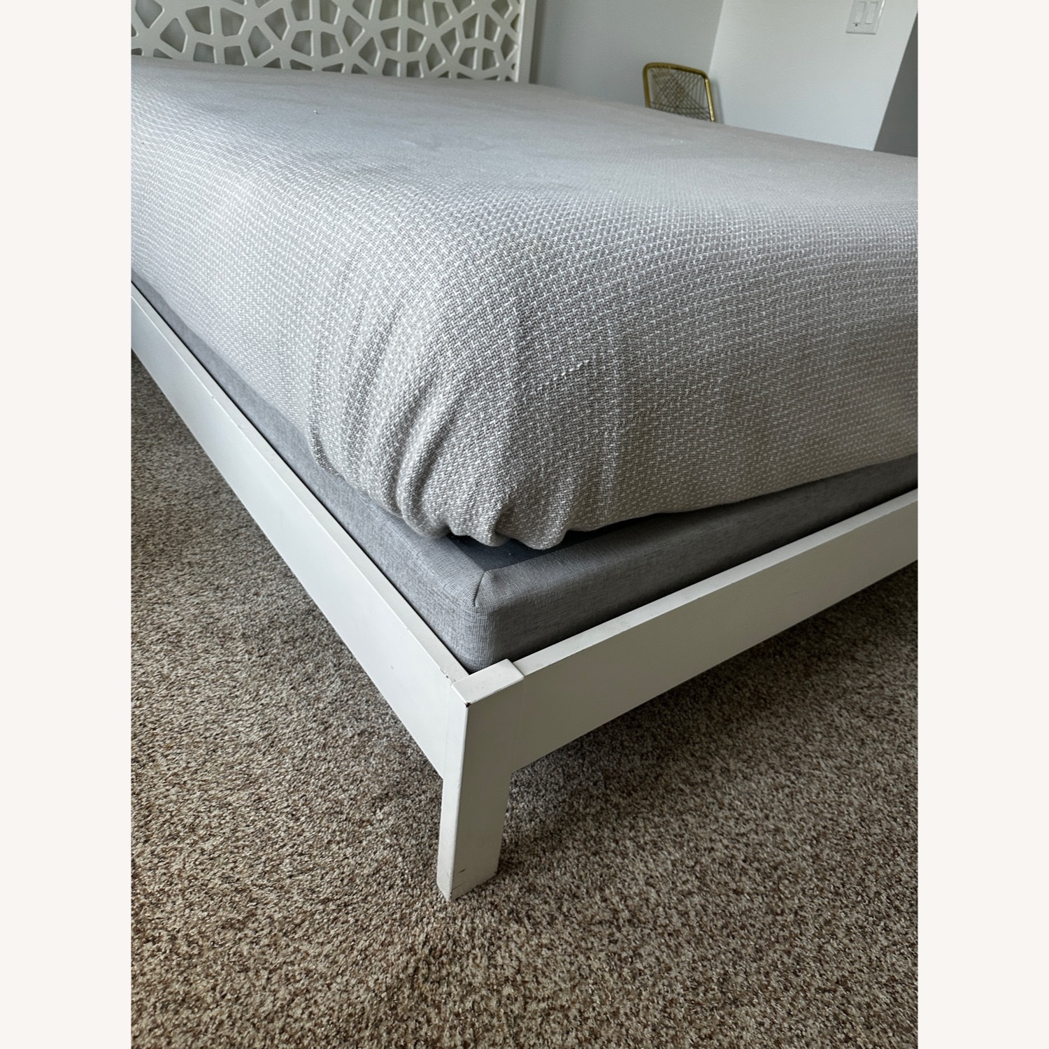West Elm Queen Bed Frame w/ Morocco Headboard - image-8