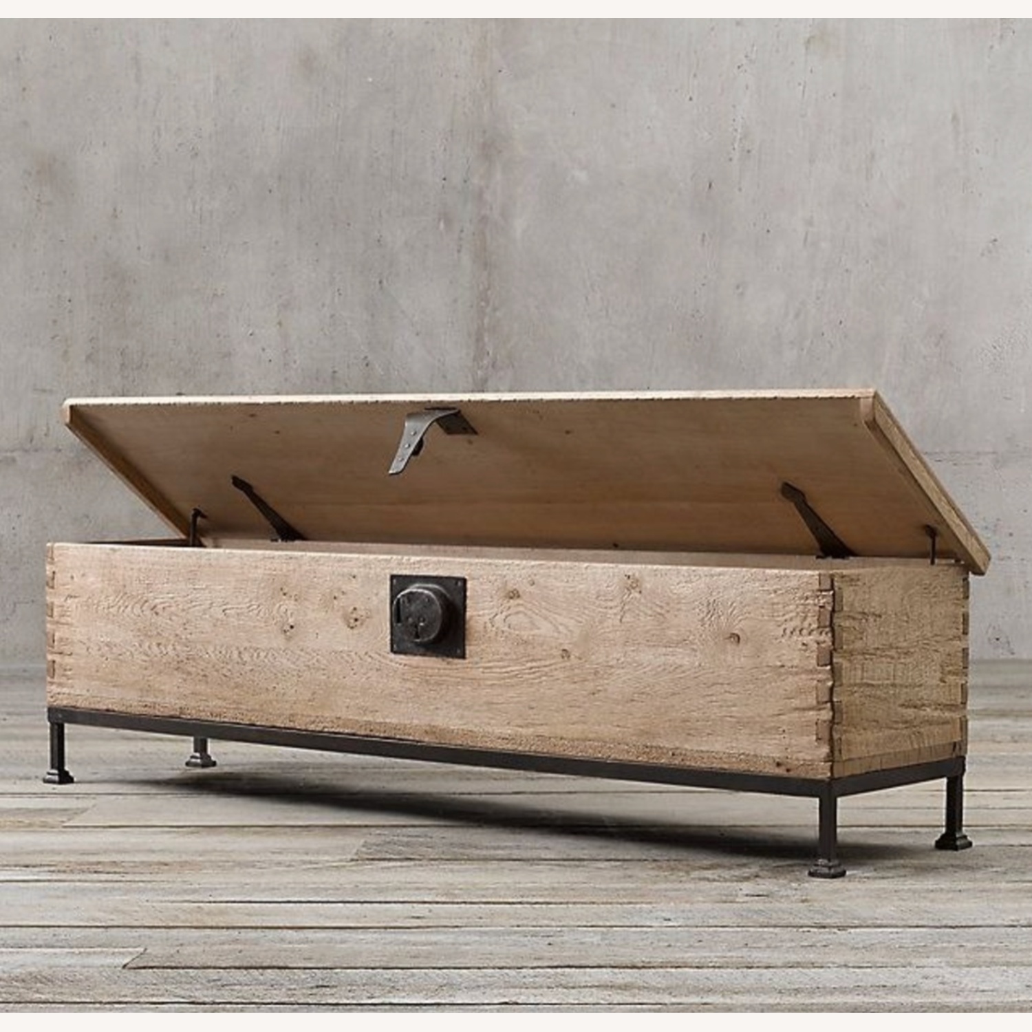 Restoration Hardware 18th Century Oak Trunk 55" - image-6