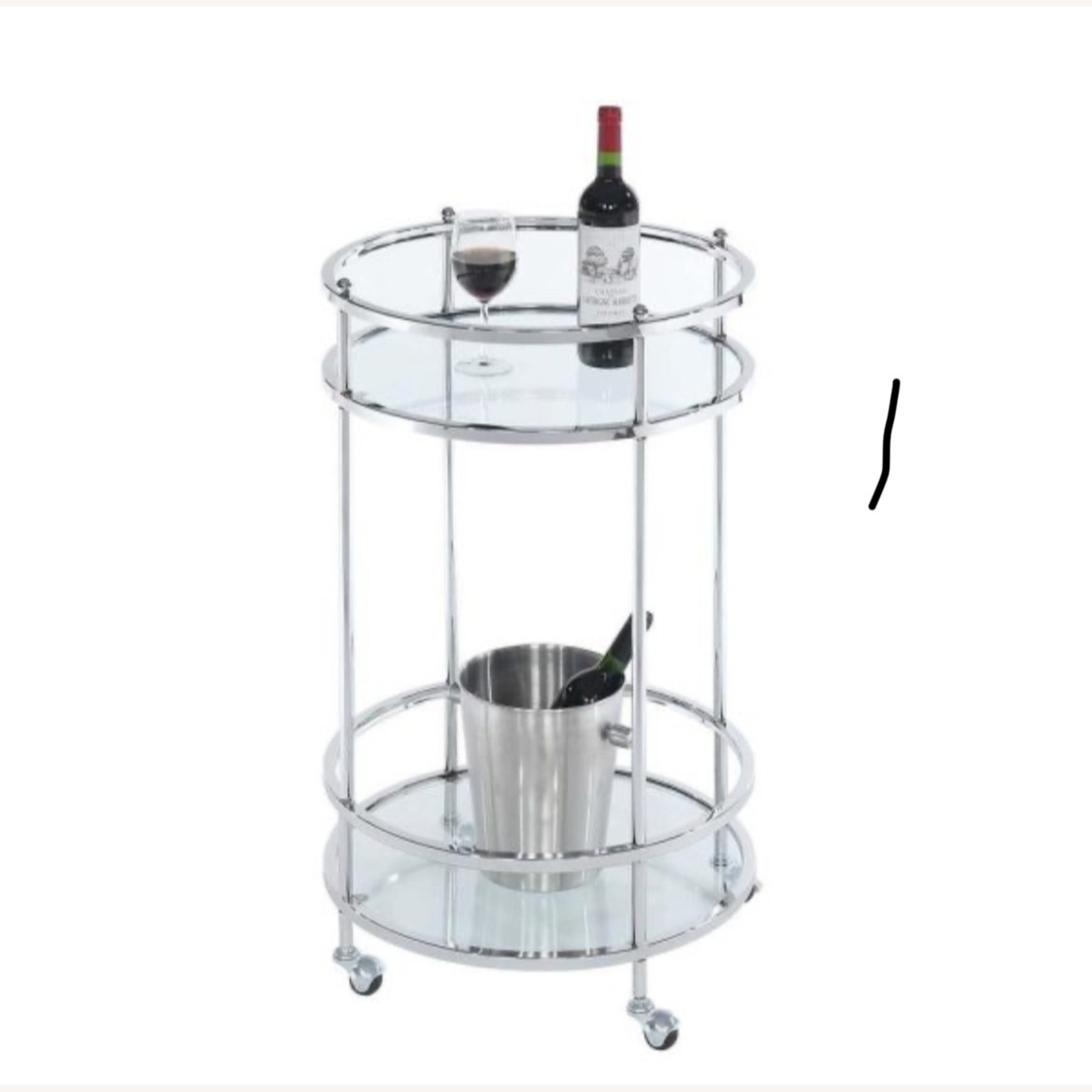 Silver Bar Cart  - image-1