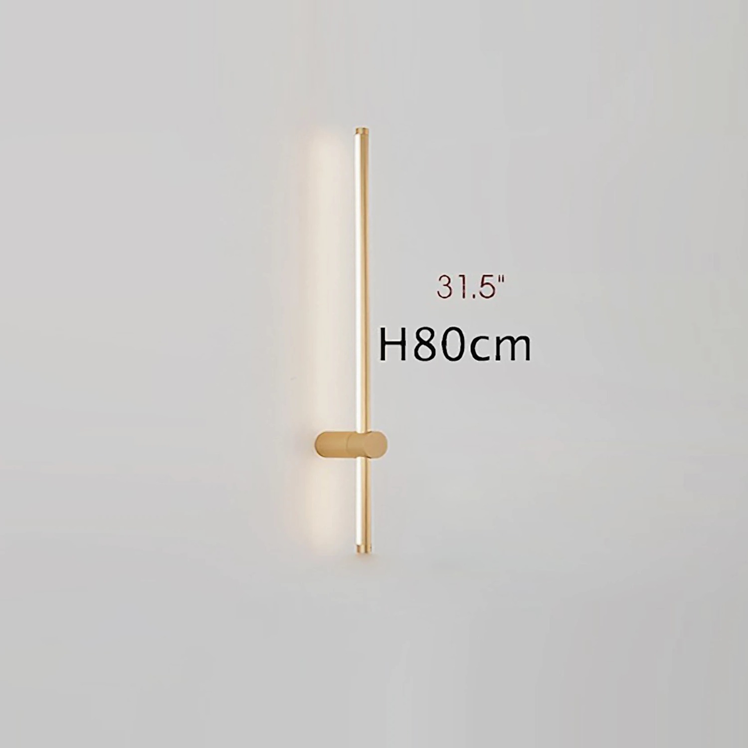 Gold Minimalist Modern 31.5'' Long LED Wall Lamp - image-5