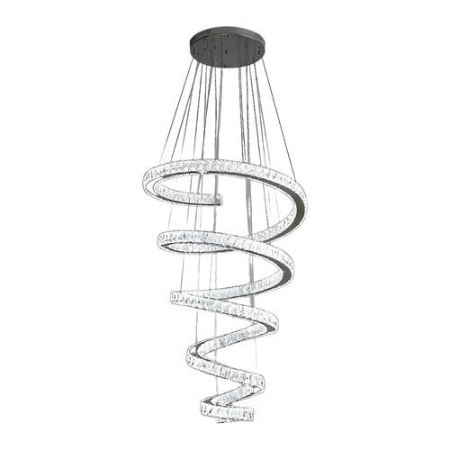 Used Long Spiral Hanging Crystal Chandelier Dia100 for sale on AptDeco