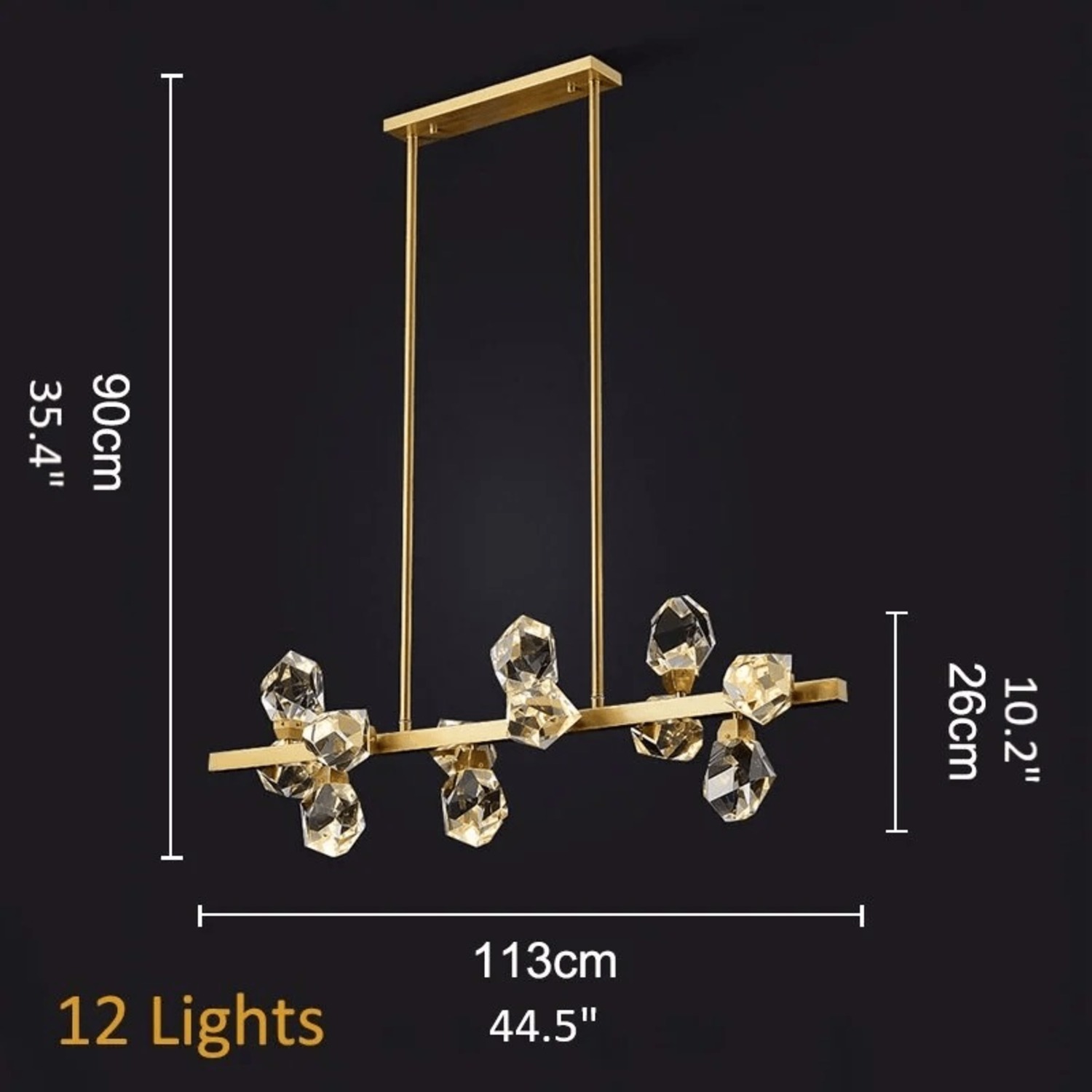 Linear Diamond Crystal Chandelier - image-4