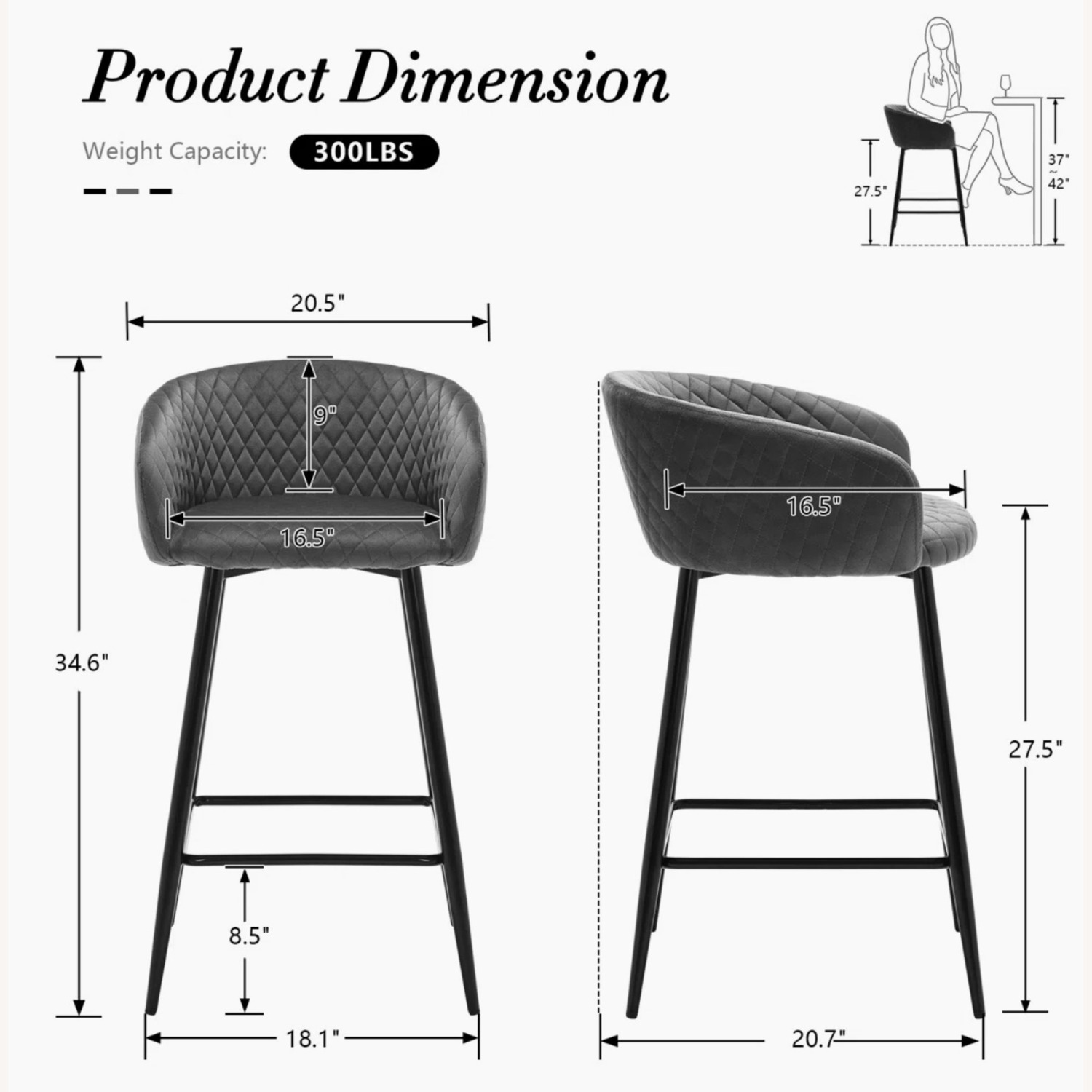 Wayfair Osny 26'' Black Bar Stool (Set of 3)  - image-5