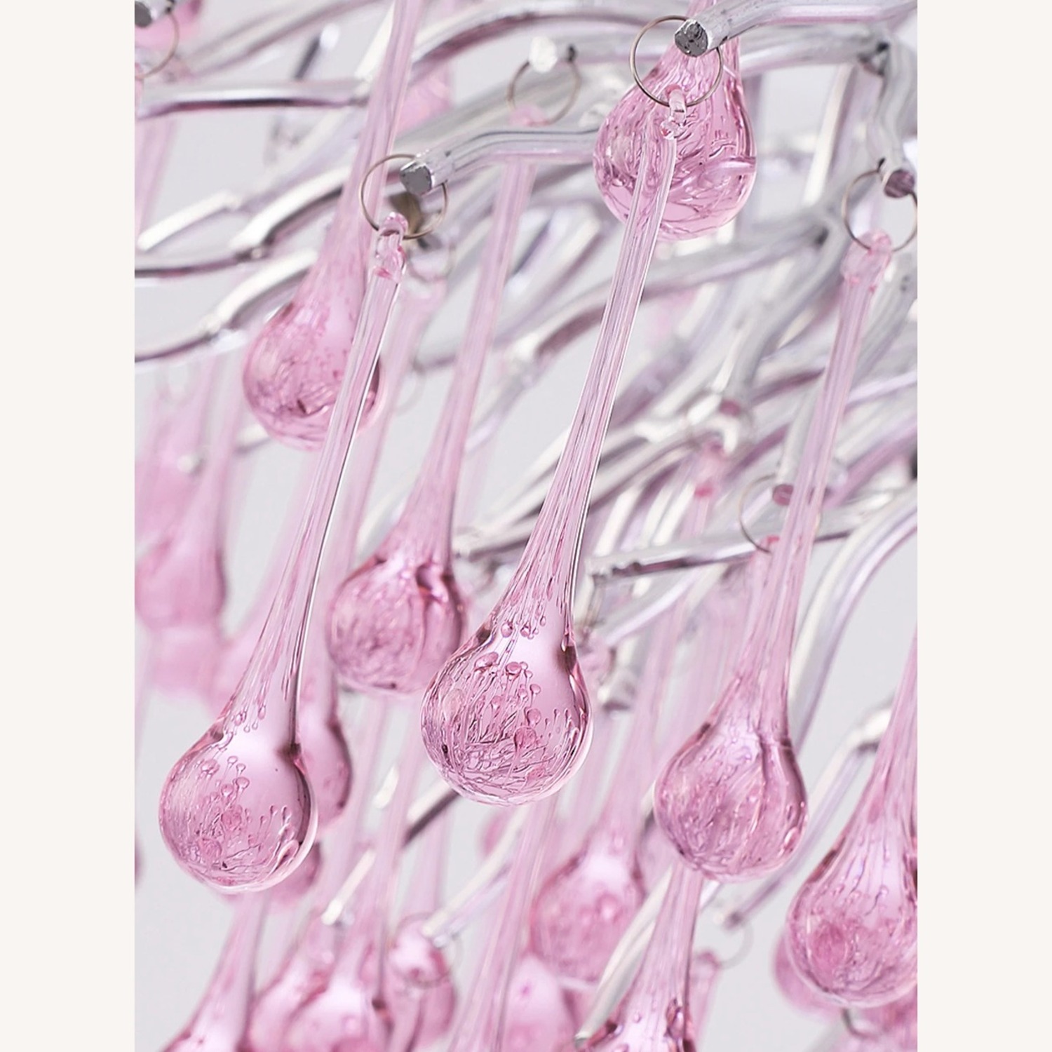 Modern Pink Crystal Chandelier - image-4