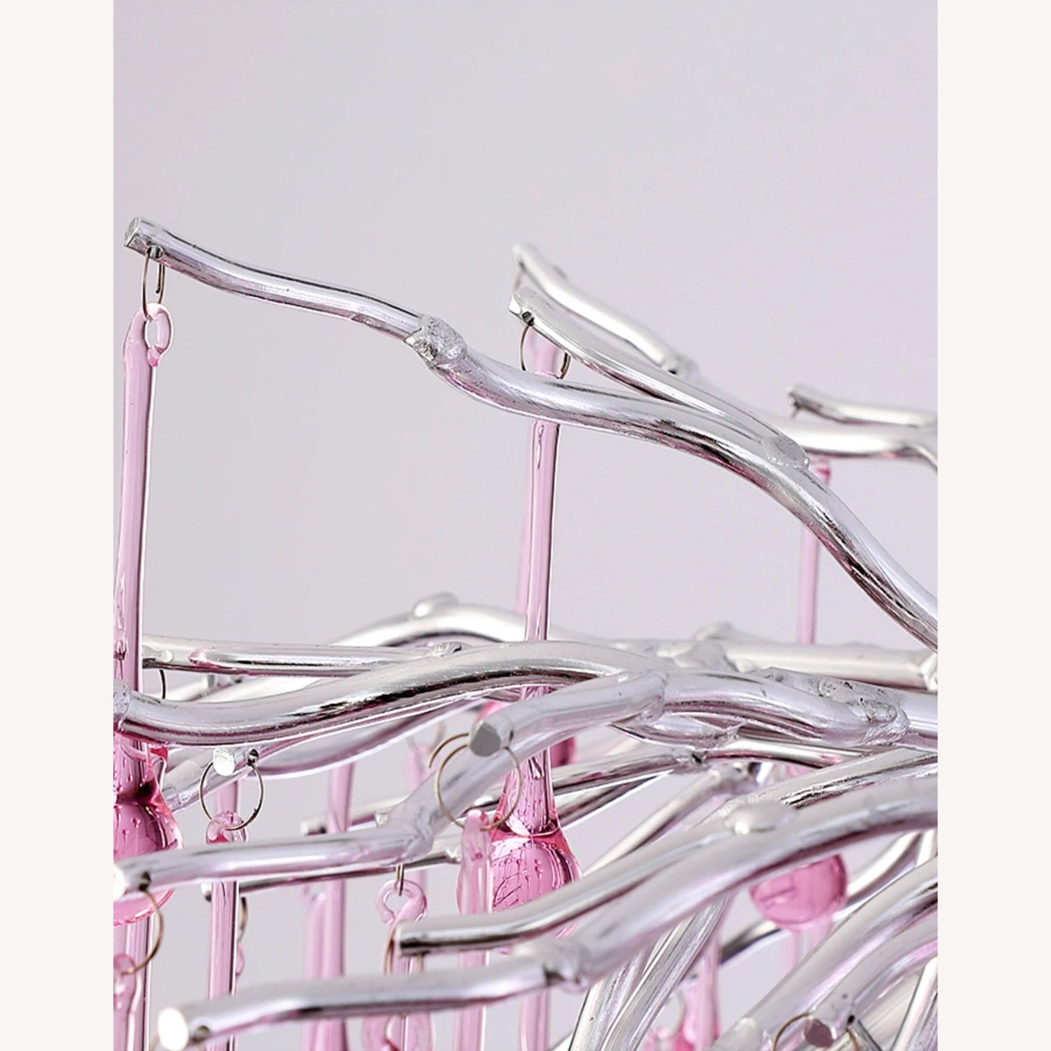 Modern Pink Crystal Chandelier - image-5