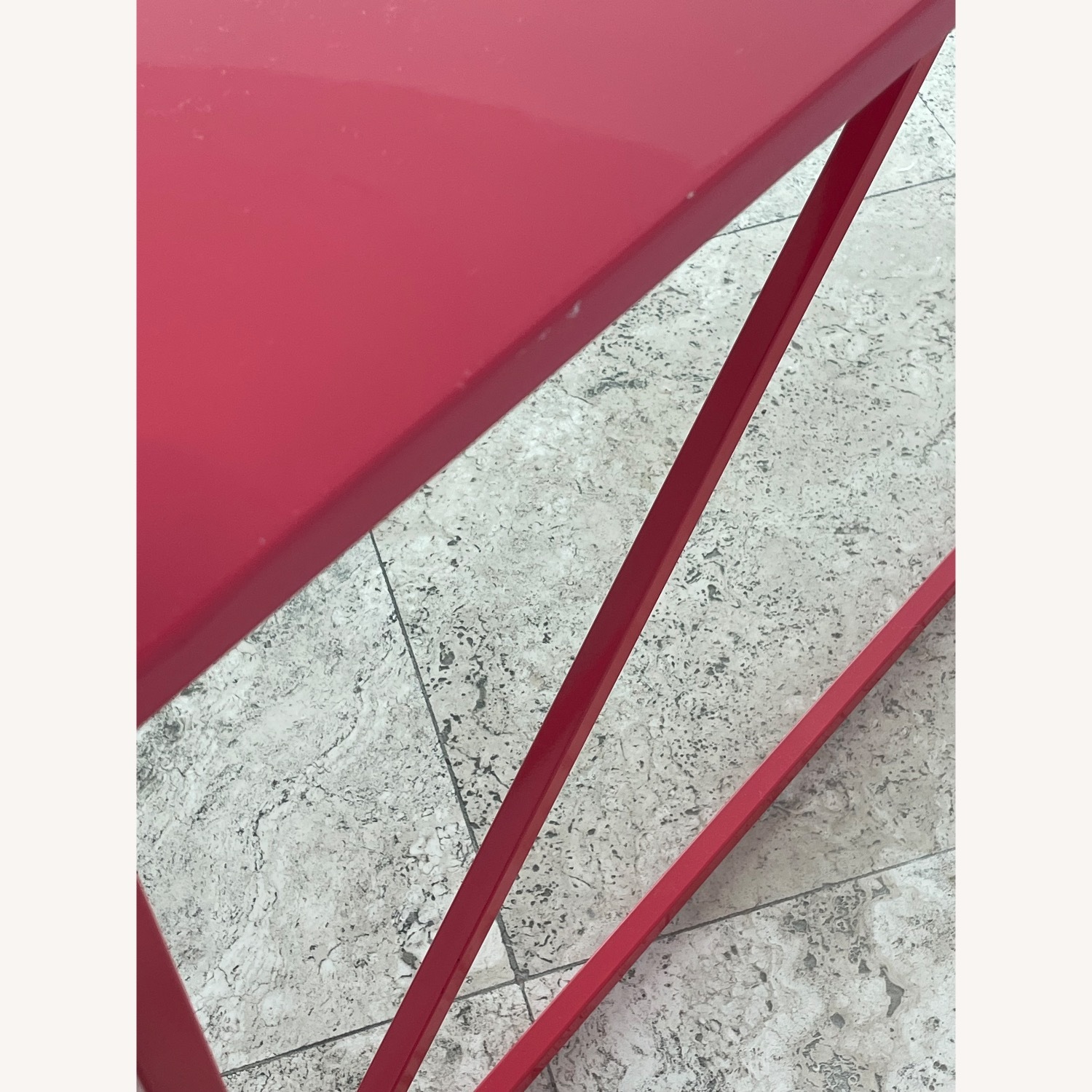 Blu Dot Strut Console Table Rare Color Raspberry - image-7