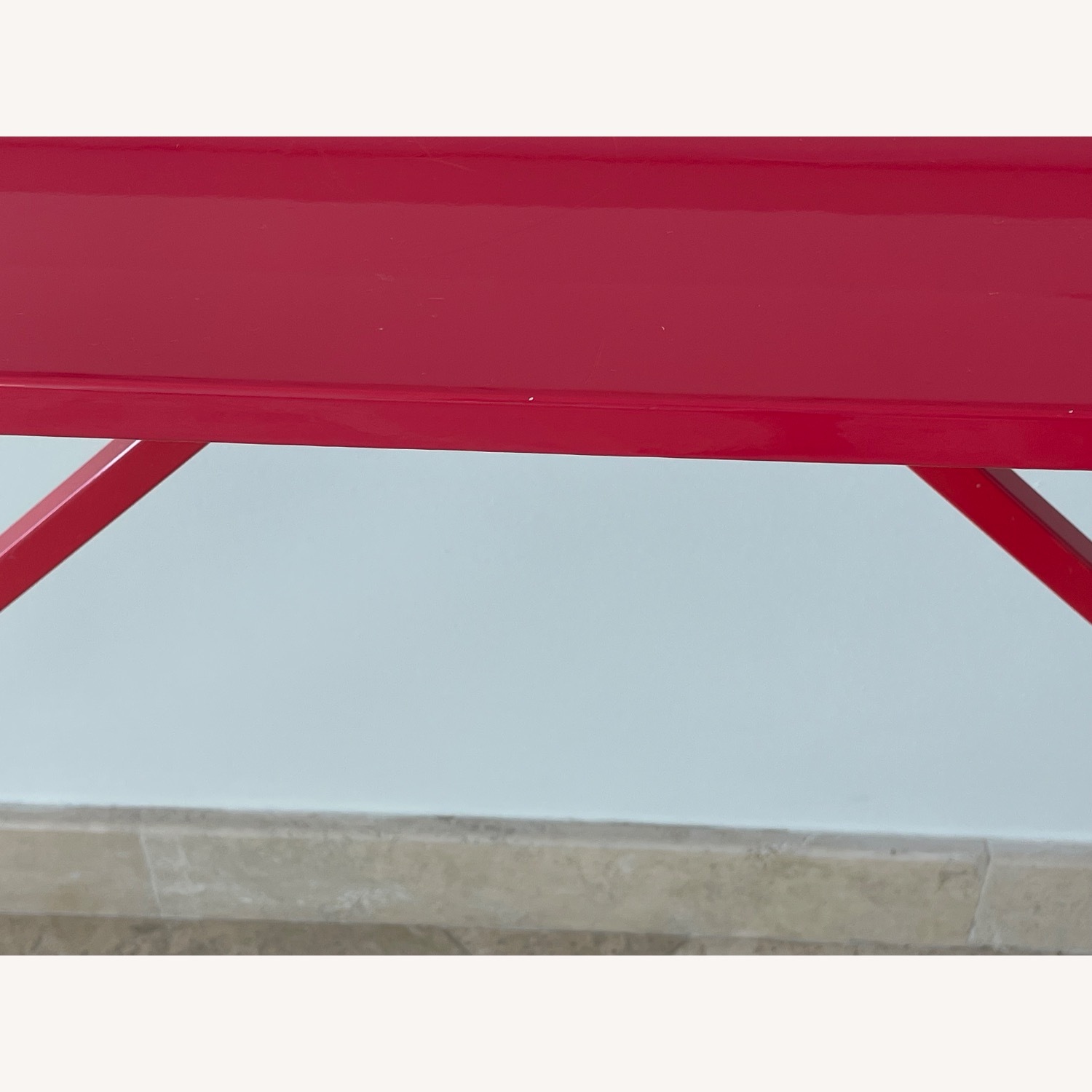 Blu Dot Strut Console Table Rare Color Raspberry - image-8