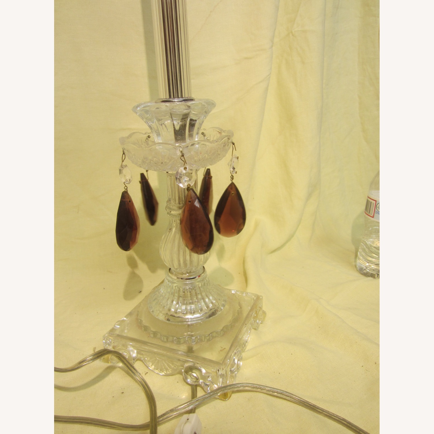 50'S HollyWood Regency Crystal Boudior Lamp - image-2