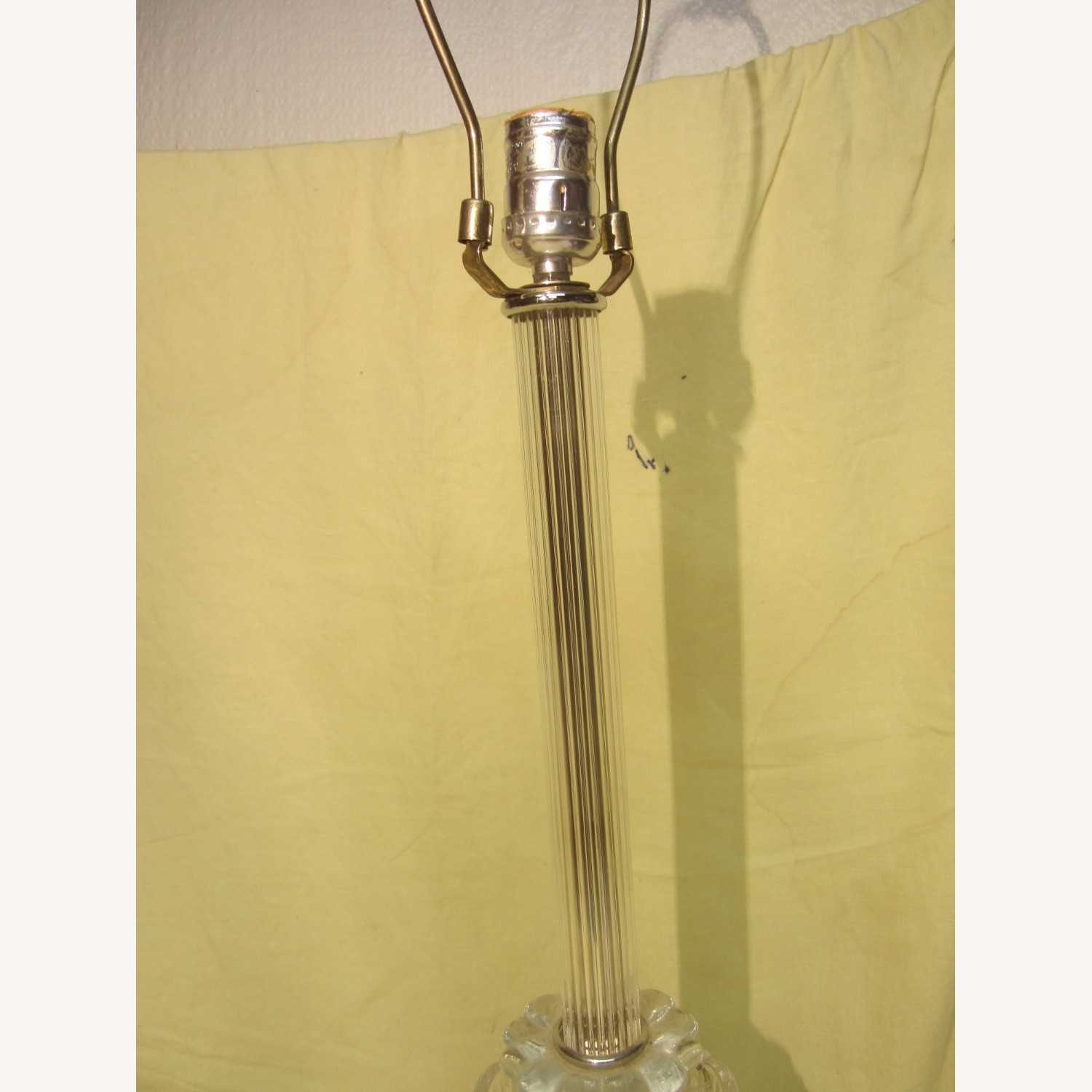 50'S HollyWood Regency Crystal Boudior Lamp - image-5