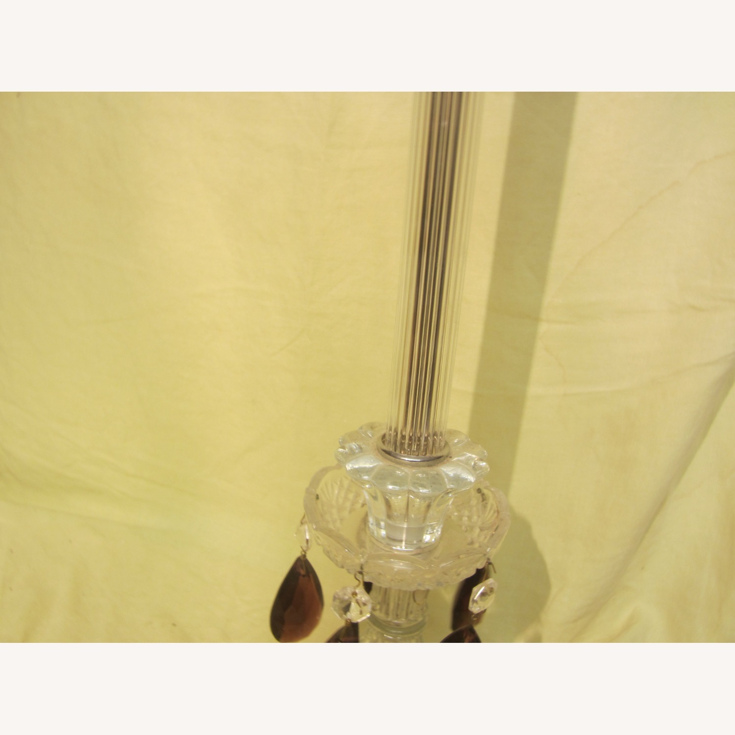 50'S HollyWood Regency Crystal Boudior Lamp - image-4