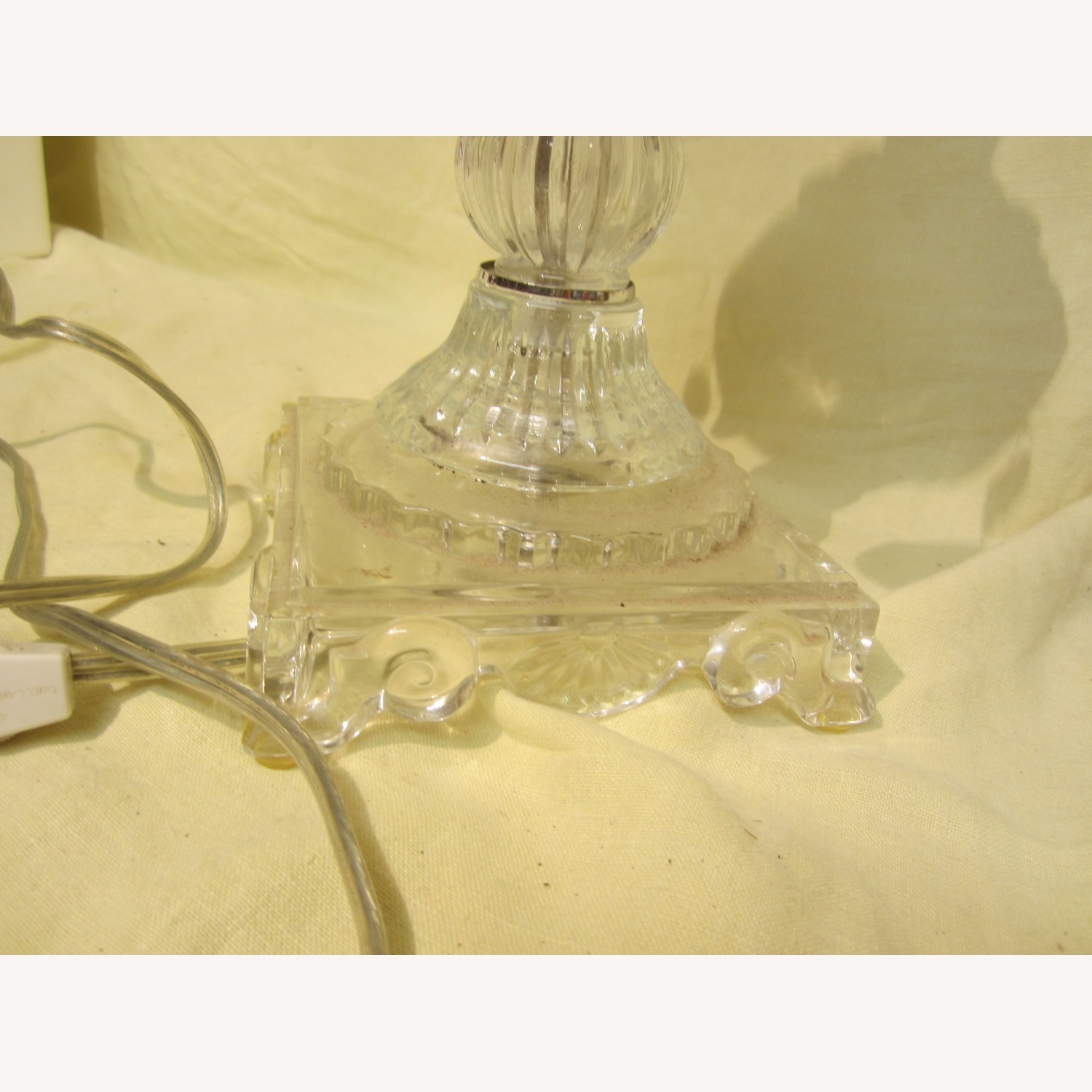 50'S HollyWood Regency Crystal Boudior Lamp - image-7