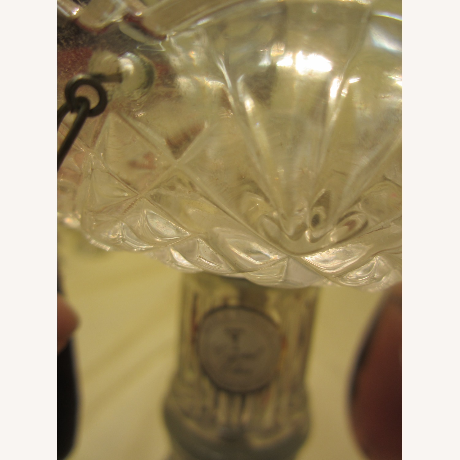 50'S HollyWood Regency Crystal Boudior Lamp - image-8