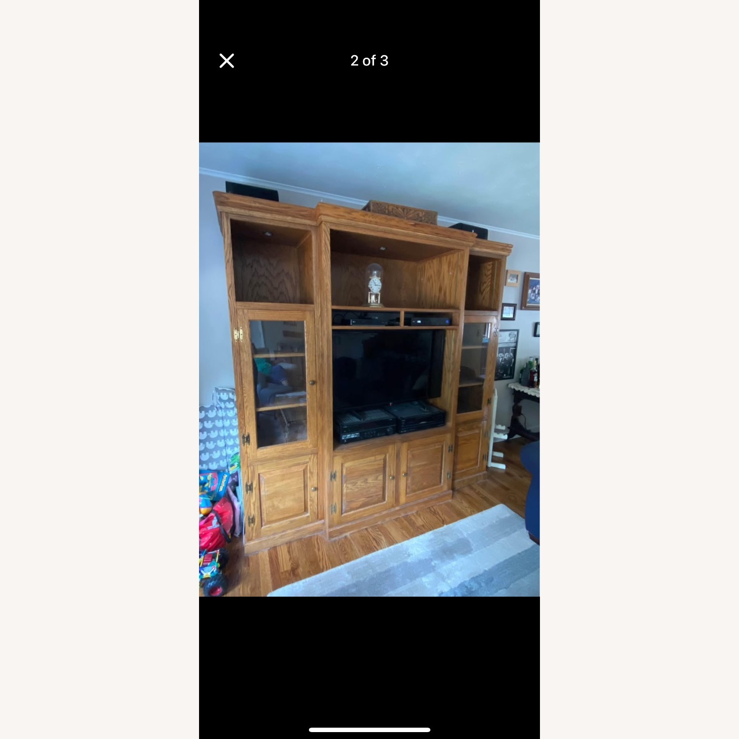 Solid Oak Entertainment Center - image-2