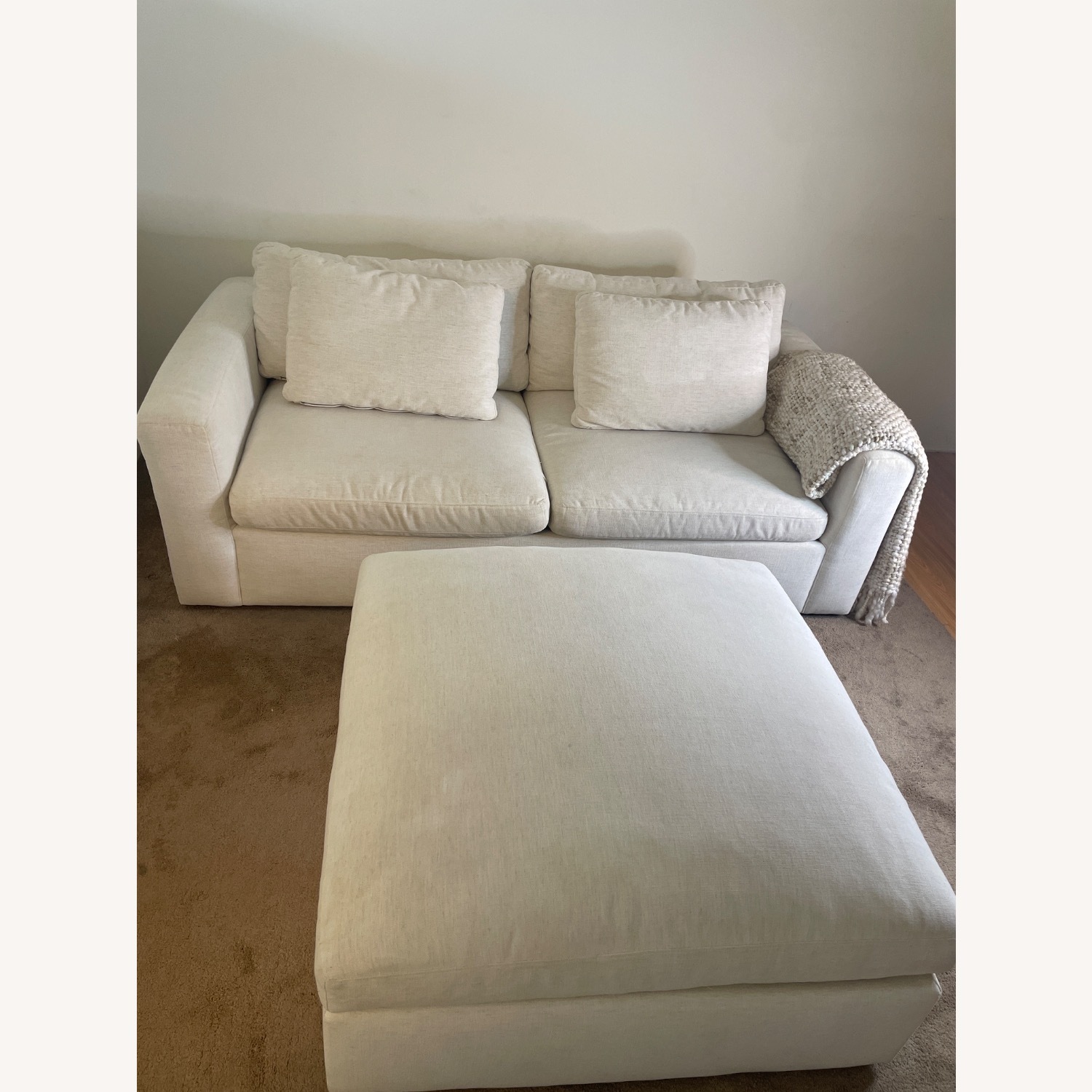 Arhaus-Ashby Neutral 2 Seater with Ottoman - image-7