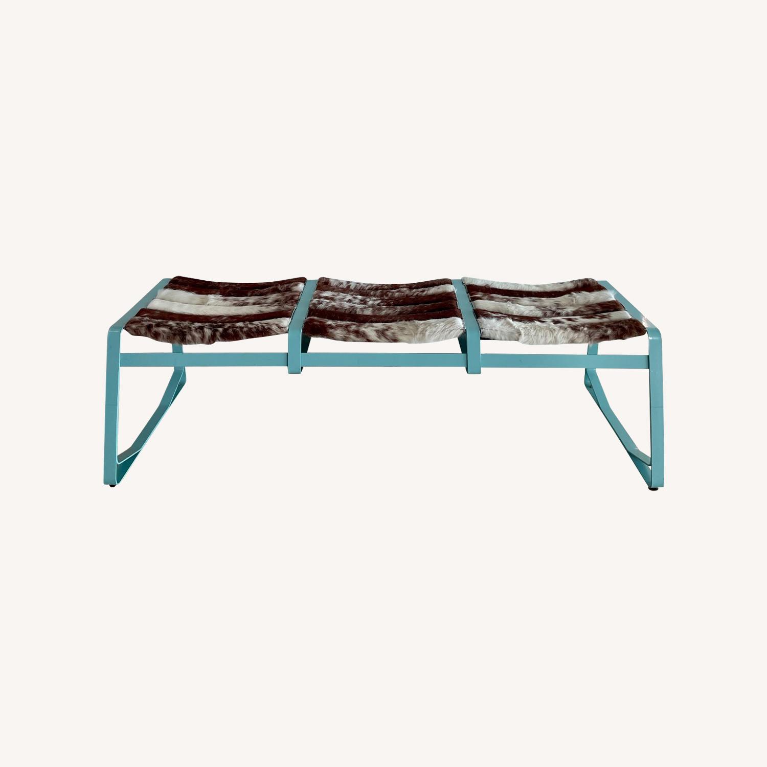 Cowhide Modern Bench - image-0
