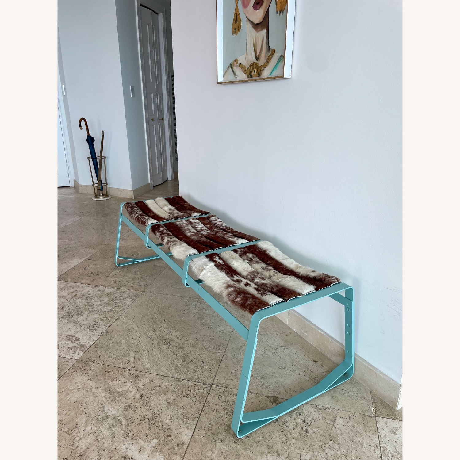 Cowhide Modern Bench - image-3
