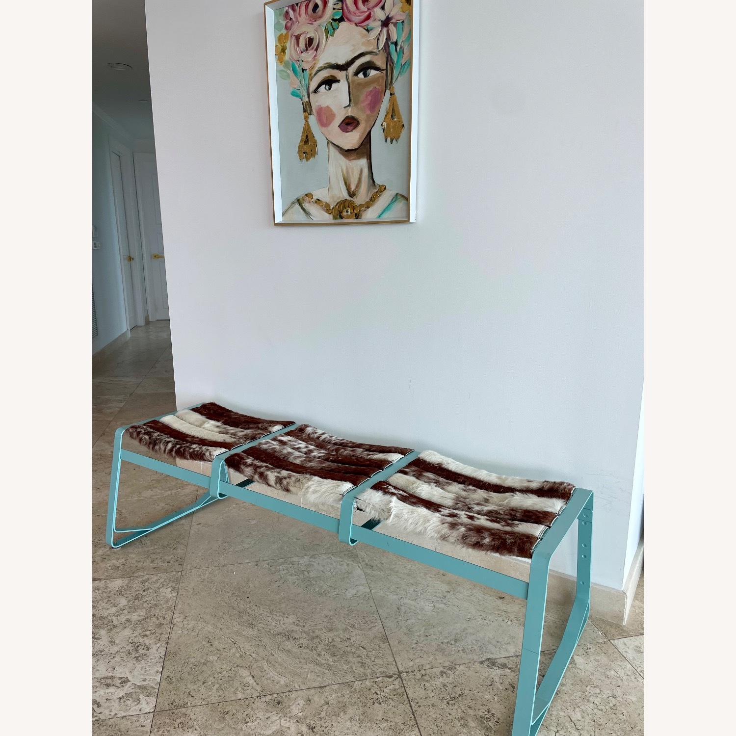 Cowhide Modern Bench - image-4