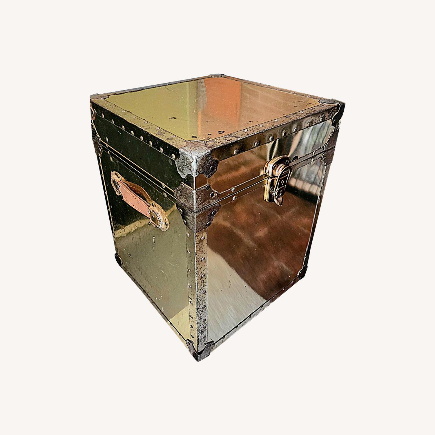 Antique Brass Hope Chest with Keys - image-0