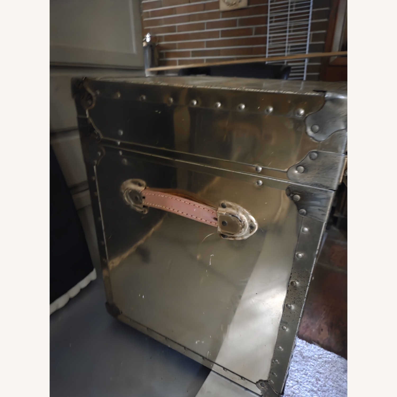 Antique Brass Hope Chest with Keys - image-6