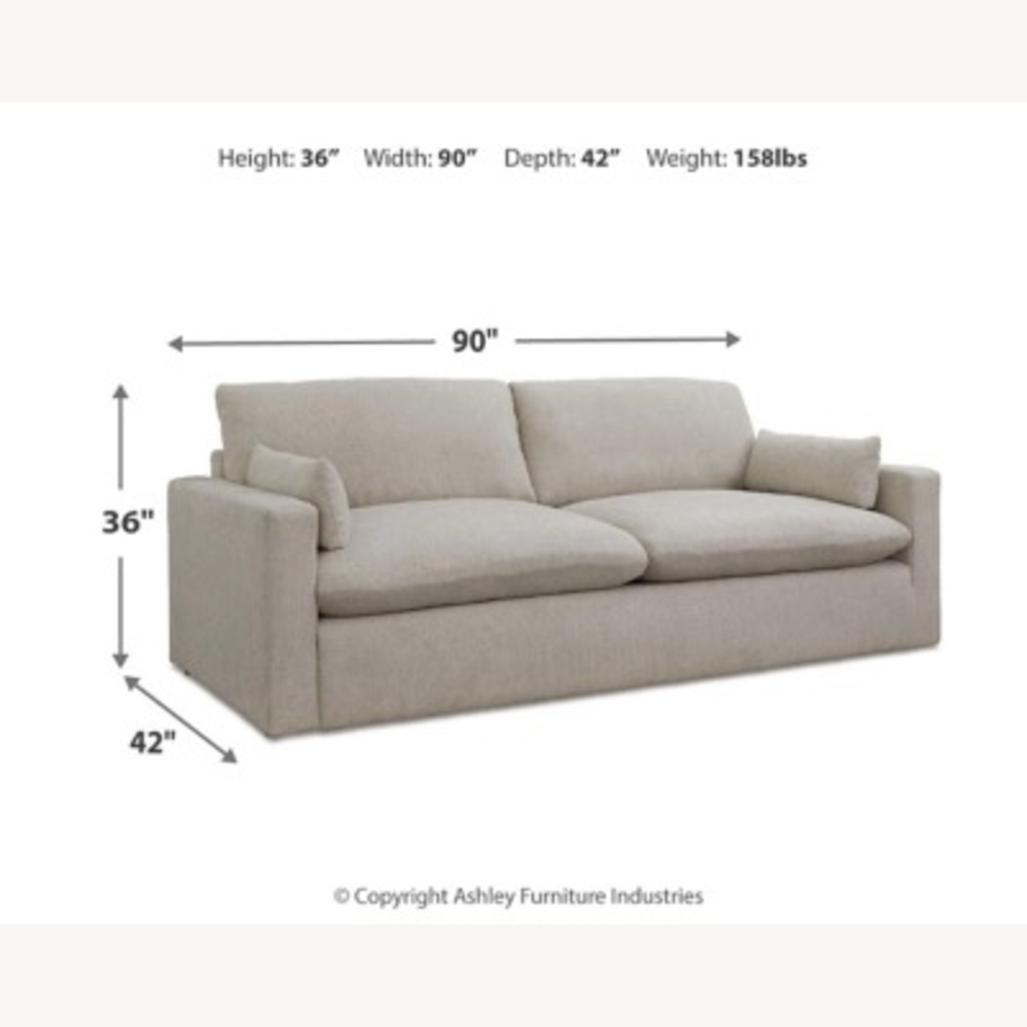 Ashley Furniture Down Sofa - image-1
