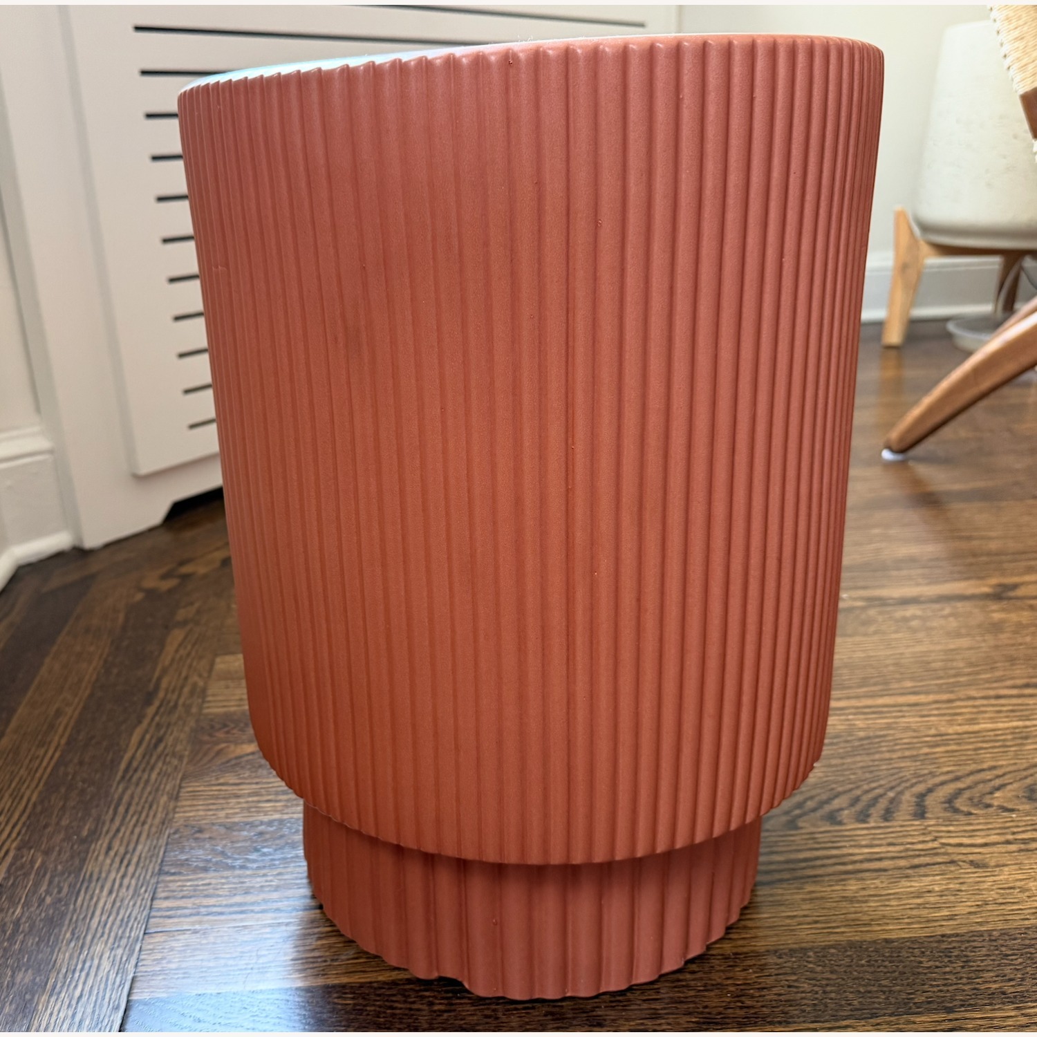 West Elm Fluted Ceramic Indoor/Outdoor Side Table - image-1