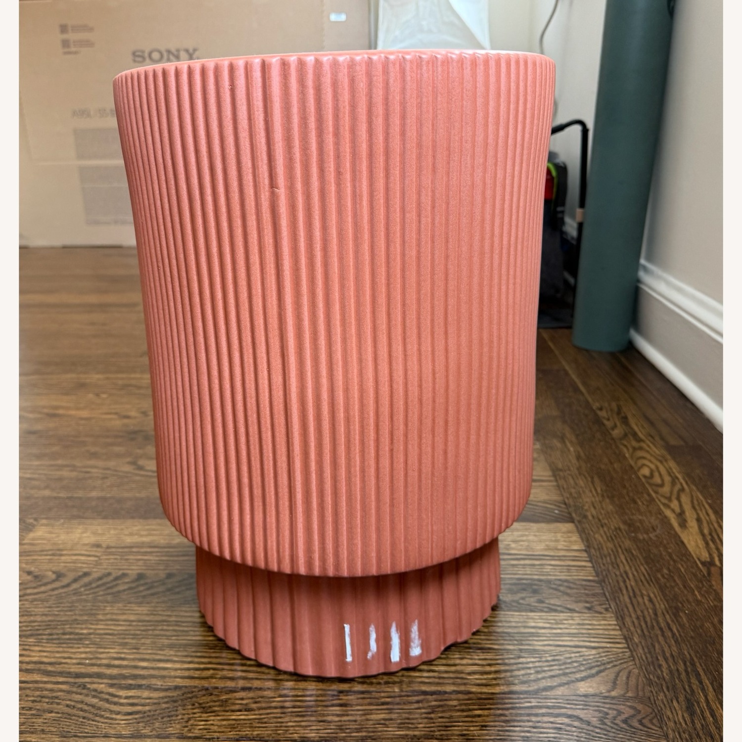 West Elm Fluted Ceramic Indoor/Outdoor Side Table - image-2