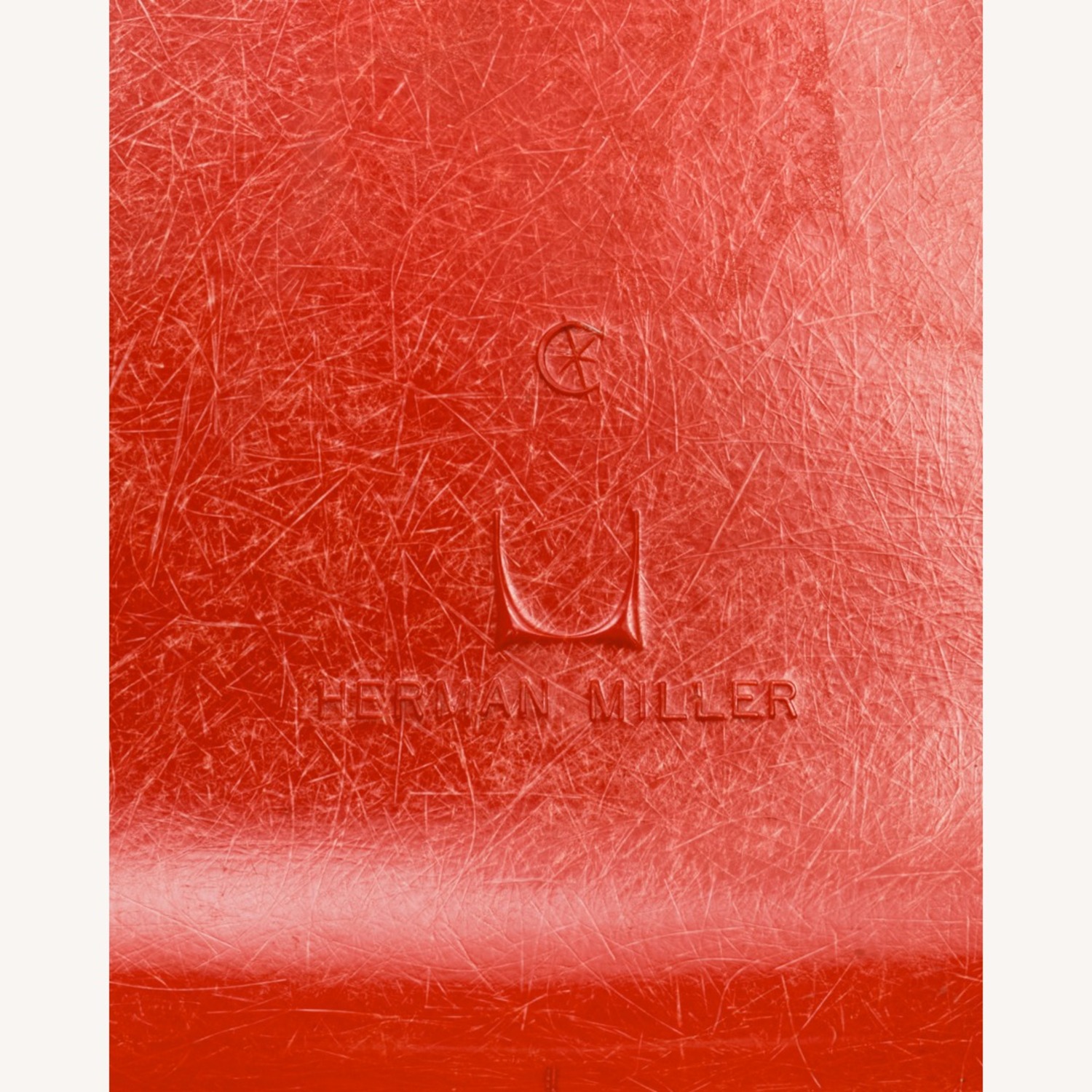 Red Eames Herman Miller Fiberglass Side Chair - image-4