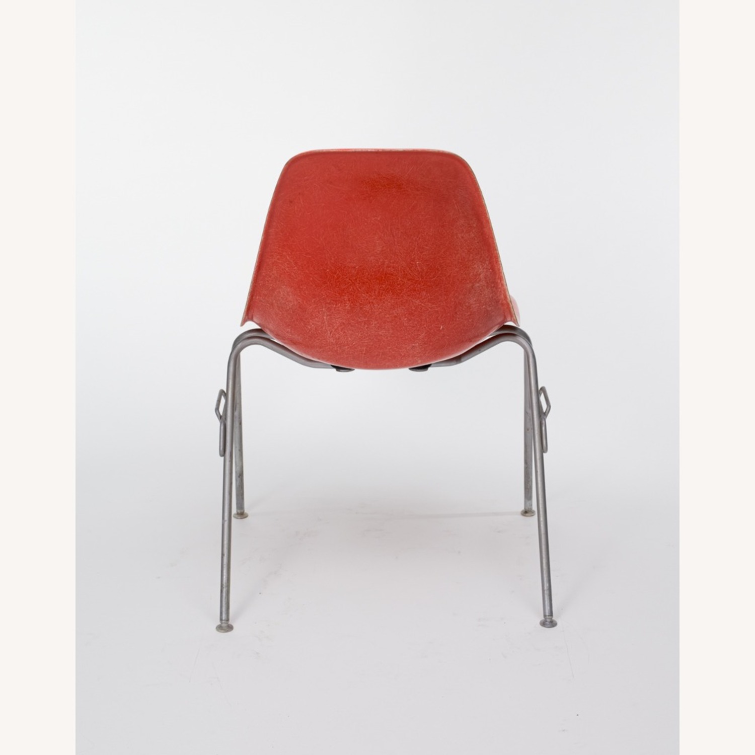 Red Eames Herman Miller Fiberglass Side Chair - image-5