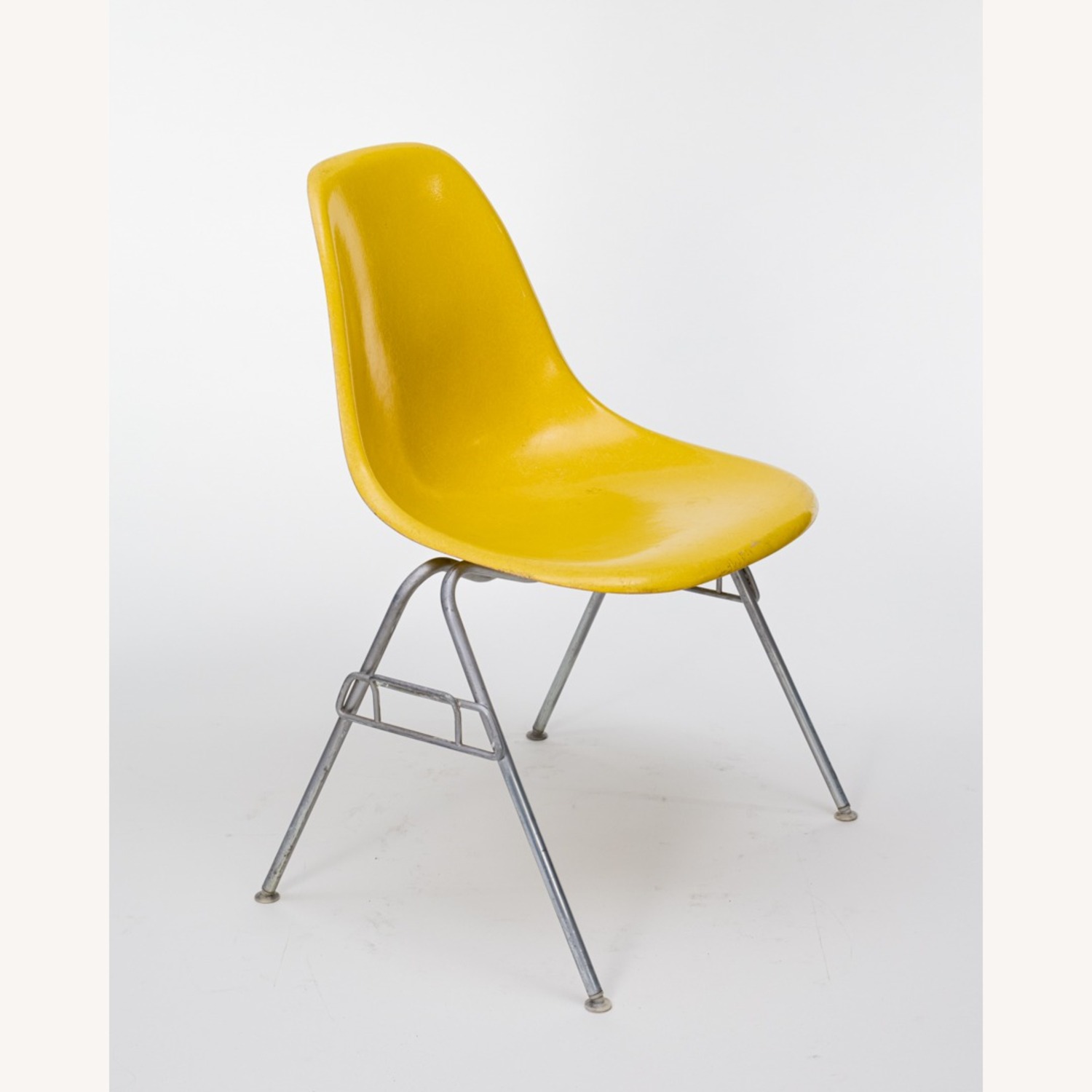 Yellow Eames Herman Miller Fiberglass Side Chair - image-1