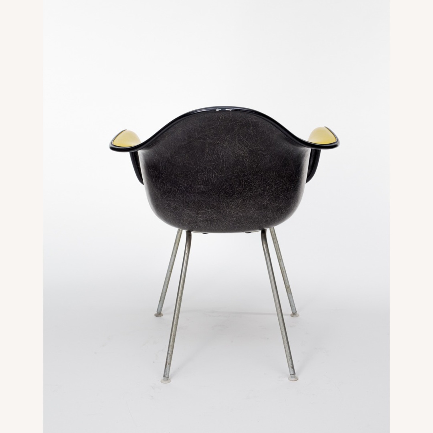 Yellow Leather Eames Herman Miller Shell Chair - image-6