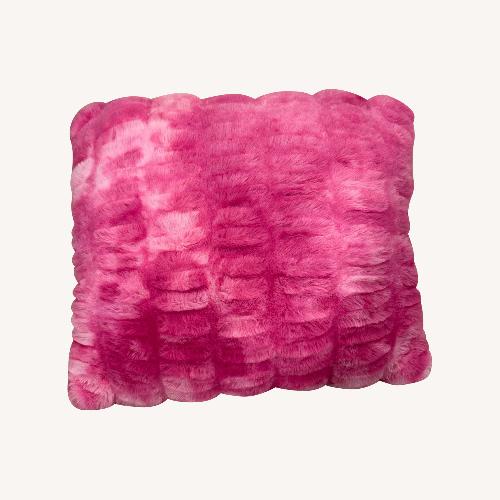 Used Pink Tie-dye Faux Fur Pillow for sale on AptDeco
