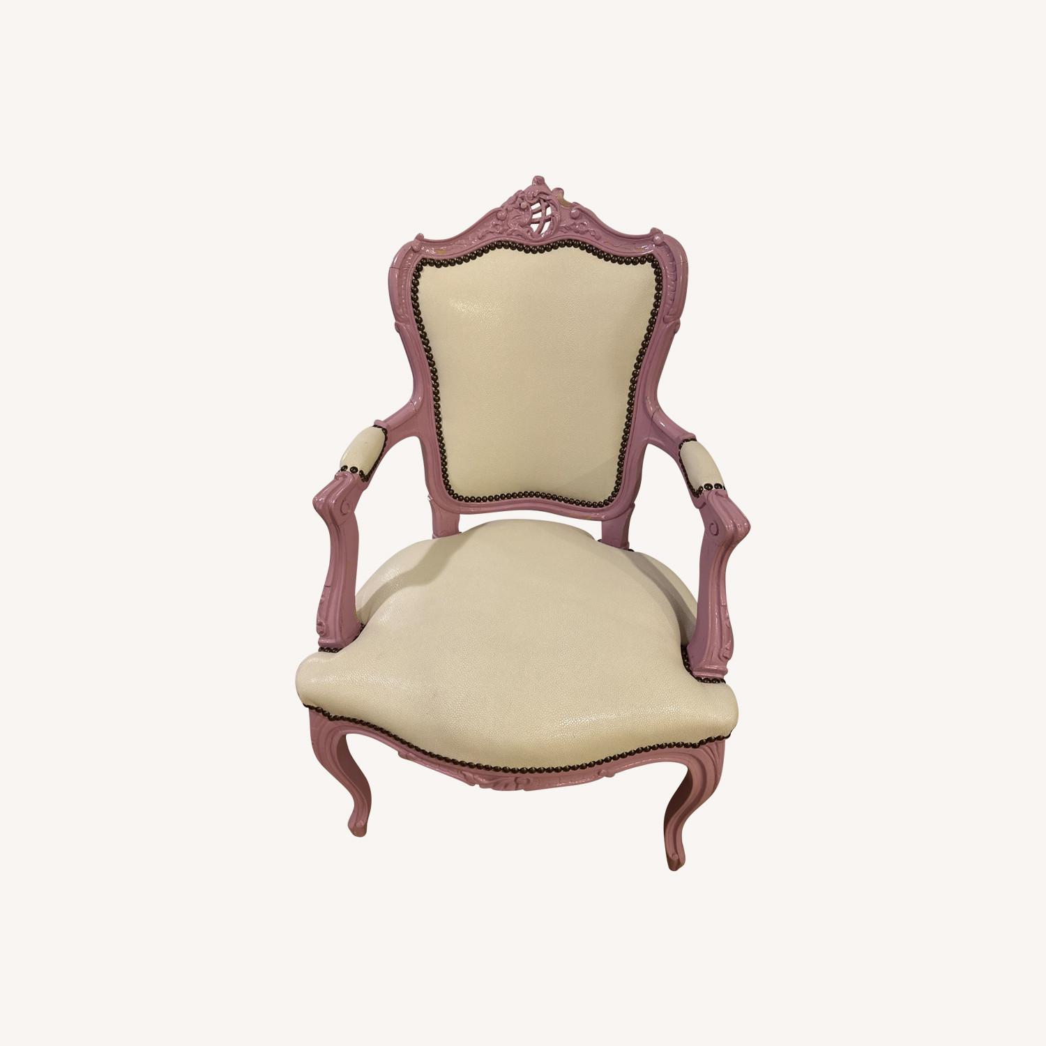 Pink Studded Armchair - image-0