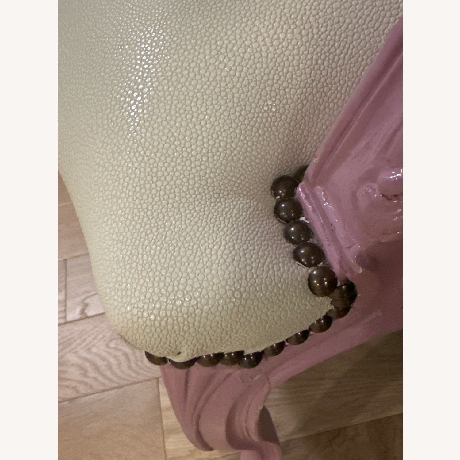Pink Studded Armchair - image-1