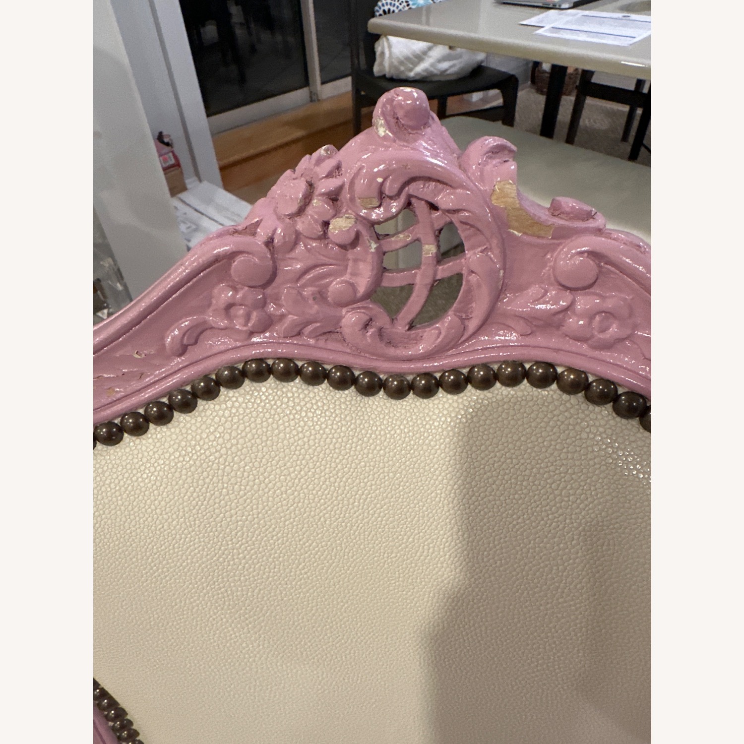 Pink Studded Armchair - image-9
