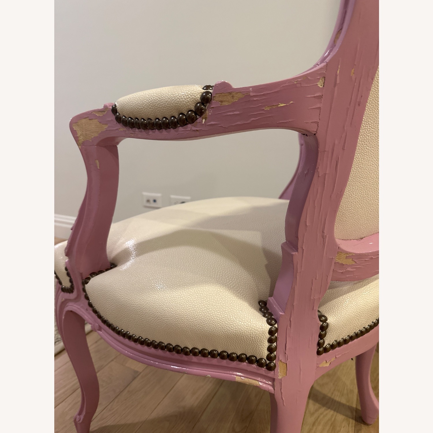 Pink Studded Armchair - image-3