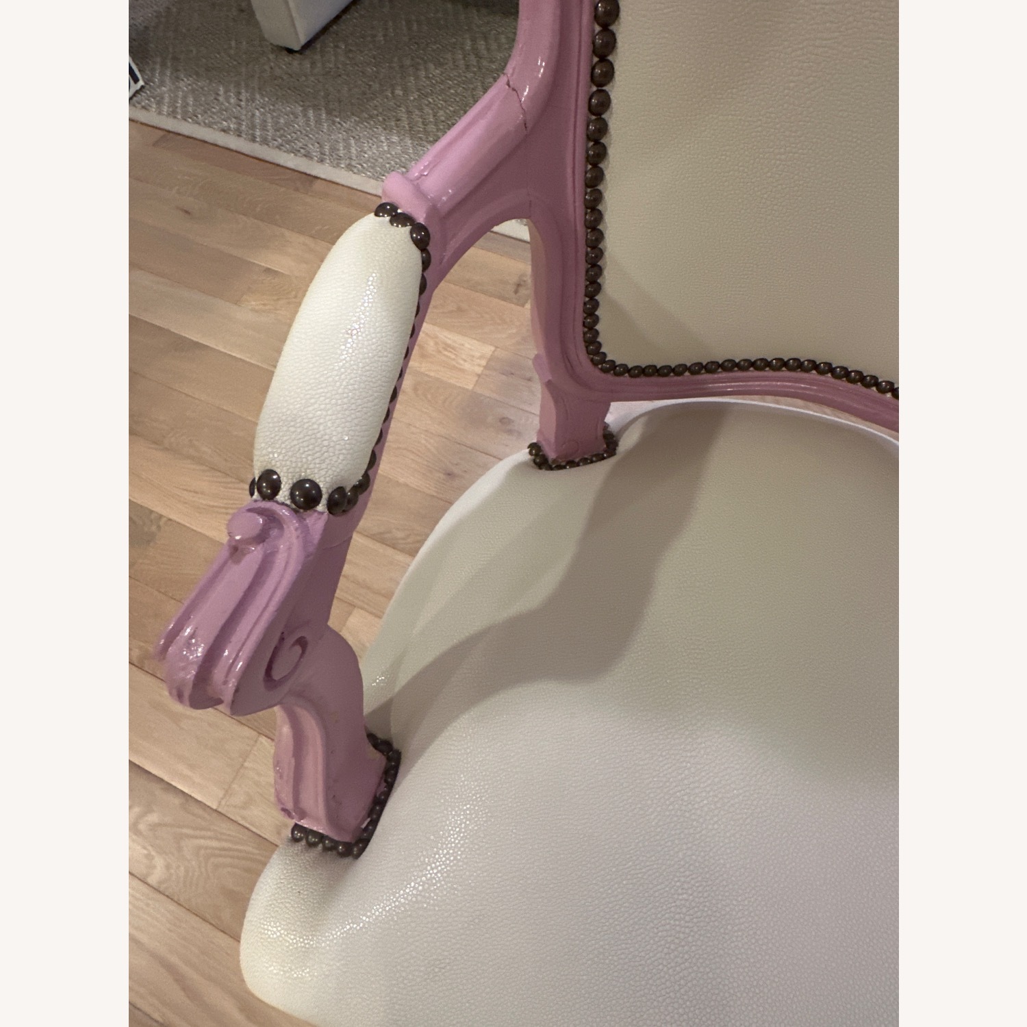 Pink Studded Armchair - image-8