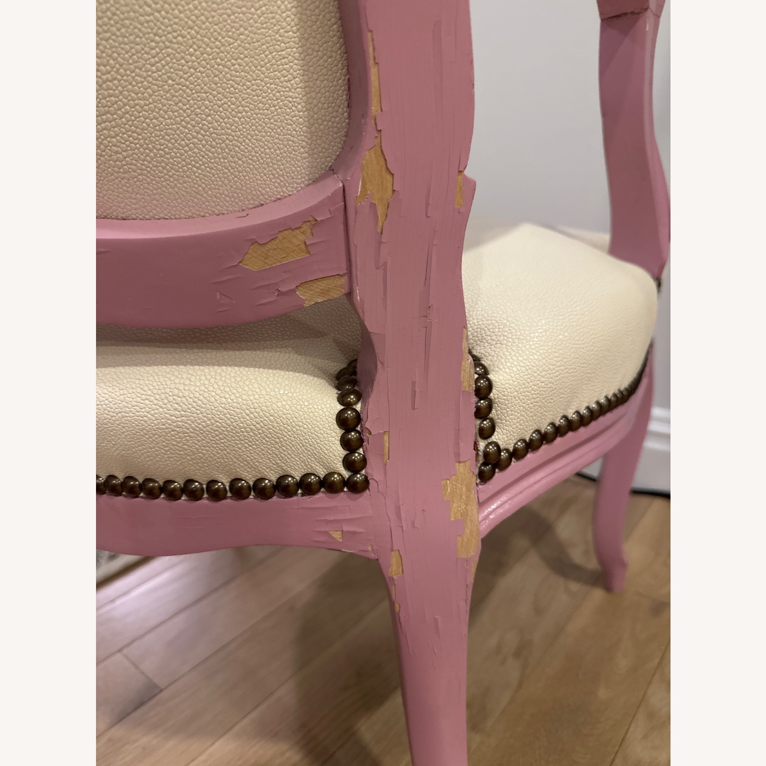 Pink Studded Armchair - image-4