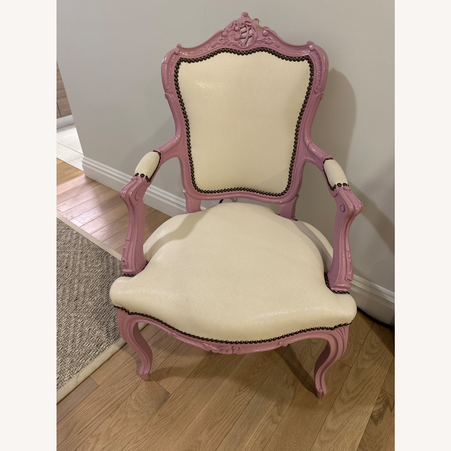 Pink Studded Armchair - image-7
