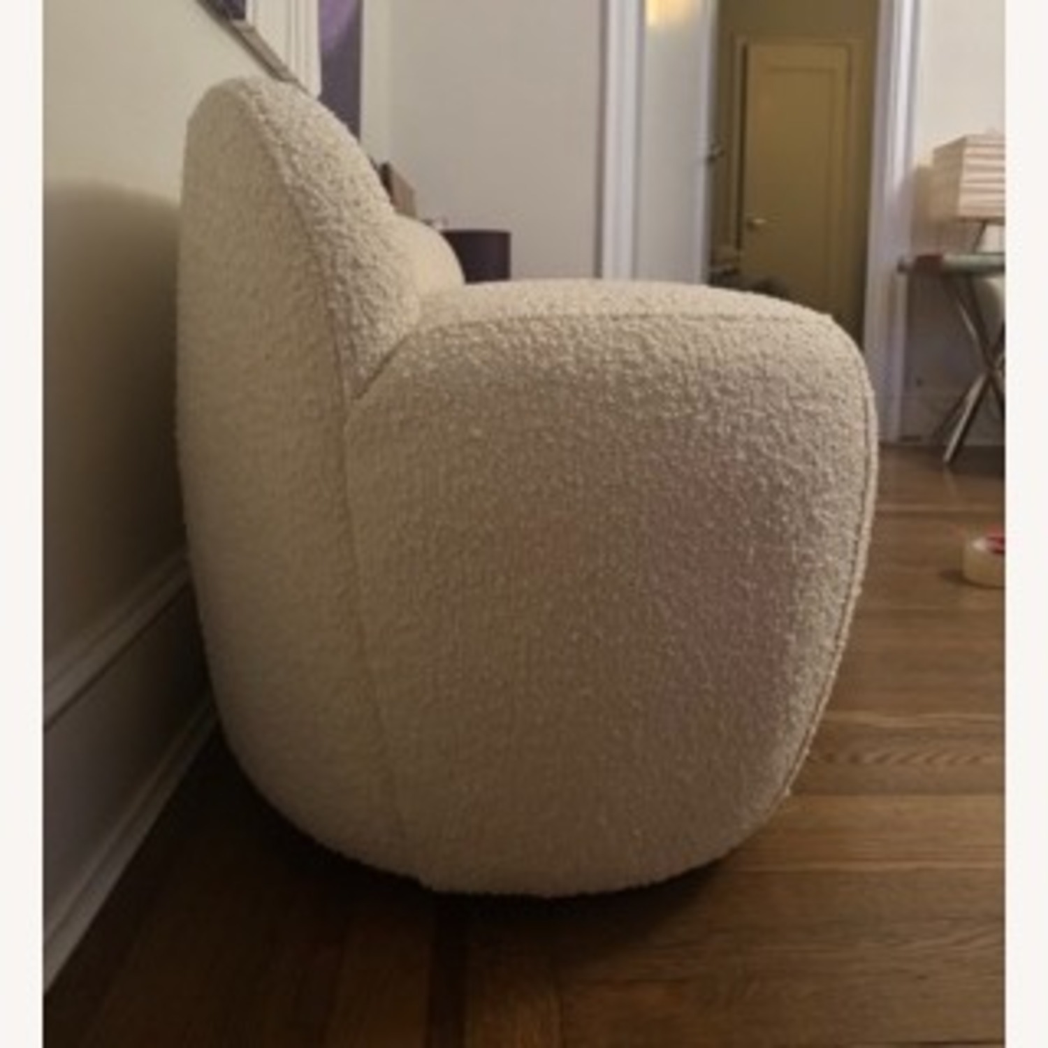 Orleans Warm White Boucle Upholstered Bench - image-6