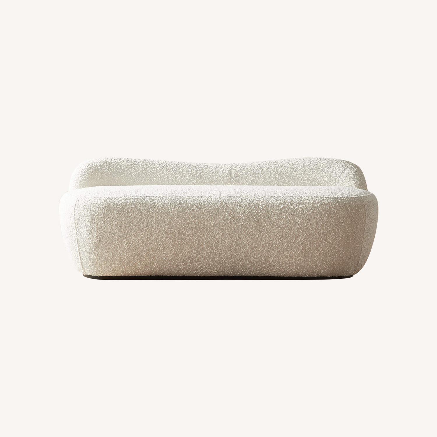 Orleans Warm White Boucle Upholstered Bench - image-0