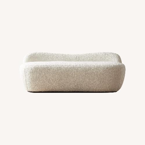 Used Orleans Warm White Boucle Upholstered Bench for sale on AptDeco